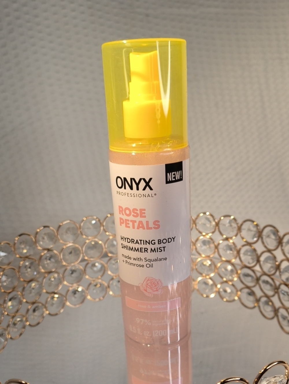 Onyx Rose Petals Hydrating Body Shimmer Mist - Yellow & Pink